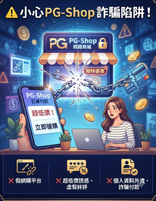 🚨PG-Shop投資詐騙警示:別再讓貪念與信任成為詐騙的破口!在這個網路資訊發達的年代,「投資」早已成為許多人追求財富自由的捷徑之一。但同樣地,「PG-Shop」也搭上了科技的順風車,換上專業的外表、包裝成高獲利的投資平台,一步步誘導投資人陷入陷阱。