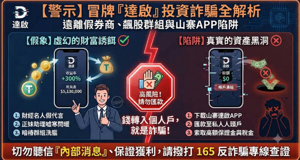 假投資真吸金?一文教你撕下「達啟」平台的偽冒假面